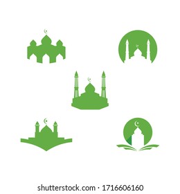 Islamic logo, Mosque icon vector template