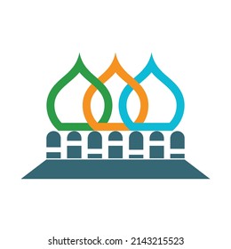 Islamic logo, Mosque icon vector template
