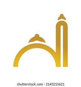 Islamisches Logo, Moschee-Symbol, Vektorvorlage