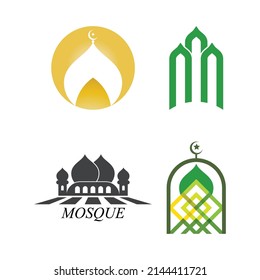 Islamic logo, Mosque icon vector template