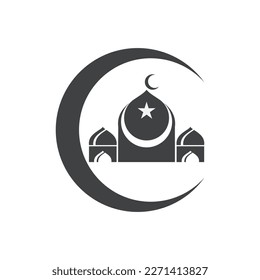 Islamisches Logo, Moschee-Symbol, Vektorvorlage