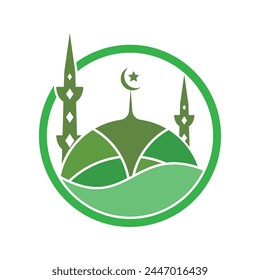 Islamic logo, Mosque icon vector template
