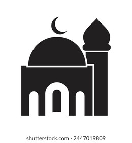 Islamic logo, Mosque icon vector template