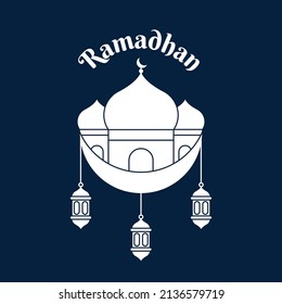 logo islámico, mezquita, plantilla vectorial ramadán es muy hermosa