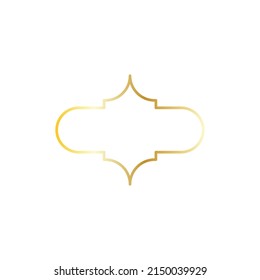 Logo y símbolo islámico. Ilustración vectorial de marco de mezquita