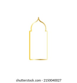 Islamic logo and symbol. Mosque frame vector illustration