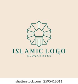 islamic logo vector icon illustration template design