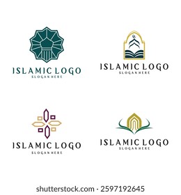 islamic logo vector icon illustration template design
