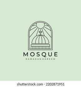 islamische Logo-Vektorgrafik mit Sonnenschutzsymbol-Symboldesign