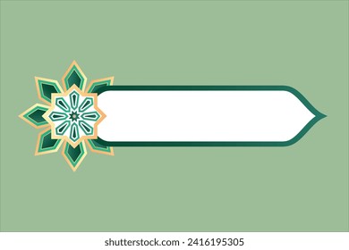 Islamic lower third design illustration. Usable for greeting card or template design