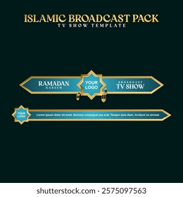 islamic lower third vector pack tv broadcasting channels
