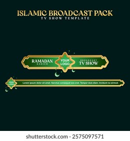 islamic lower third vector pack tv broadcasting channels