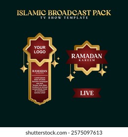 islamic lower third vector pack tv broadcasting channels