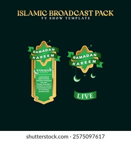 islamic lower third vector pack tv broadcasting channels
