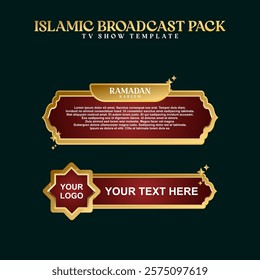 islamic lower third vector pack tv broadcasting channels