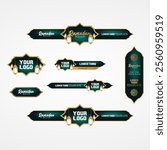 islamic lower third vector set of lower third islamic design