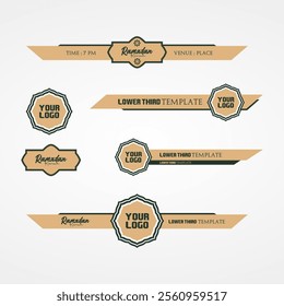 islamic lower third vector set of lower third islamic design