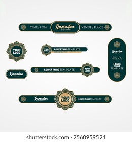 islamic lower third vector set of lower third islamic design