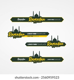 islamic lower third vector set of lower third islamic design