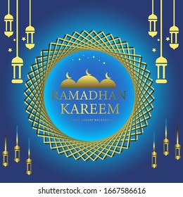 Islamic luxury background. Vector design welcomes the month of Ramadan