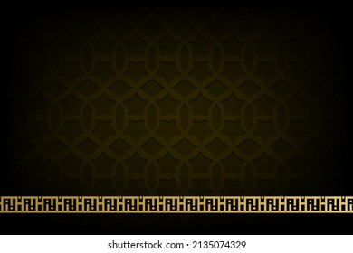 Islamic luxury golden ornament border arabesque pattern background	