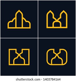 Islamic luxury logo pack . Icon combined geometric shape in creative way.
It will be used for Islamic, Arabic,mosque,seminar,institute, abstract company. 
Great for Islamic.