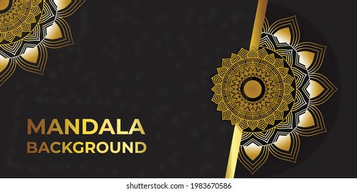 Diseño de fondo de Mandala de lujo islámico