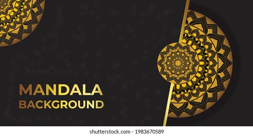 Diseño de fondo de Mandala de lujo islámico