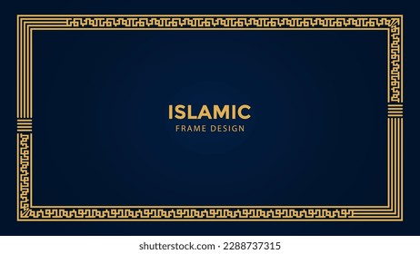 Islamic luxury ornamental golden frame