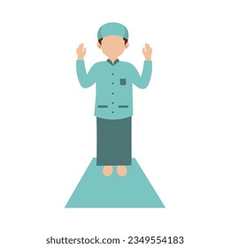 Islamic man personal illustration vector element