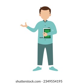Elemento vectorial de ilustración personal del hombre islámico