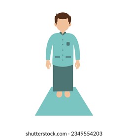 Islamic man personal illustration vector element