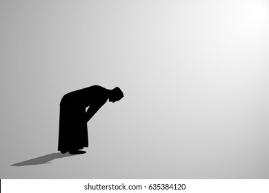 Islamic Man Praying Muslim Prayer