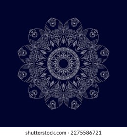 Ilustración del vector de fondo del mandala islámica