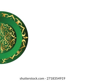 Islamic mandala border and Gold Decorative Borders and Corner Elements Islamic Design islamic mandala vector illustration. Good for banner, poster, greeting card, party card, invitation, template, advertising, campaign, and social media.