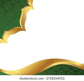 Borda mandala islâmica e bordas decorativas douradas e elementos de canto Desenho islâmico ilustração de vetor mandala islâmica. Bom para banner, cartaz, cartão de mensagem, cartão de festa, convite, modelo, publicidade, campanha e mídia social.