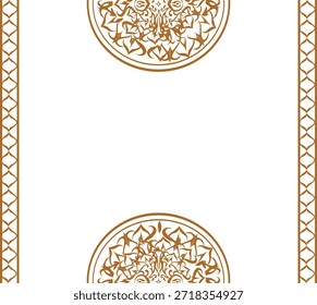Islamische Mandala Grenze und Gold Dekorative Grenzen und Eckelemente Islamisches Design islamisches Mandala Vektorgrafik. Gut für Banner, Poster, Grußkarte, Party-Karte, Einladung, Vorlage, Werbung, Kampagne und Social Media.