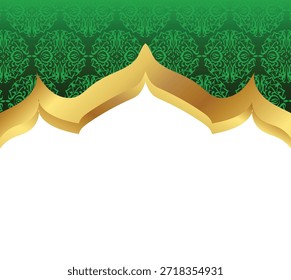 Borda mandala islâmica e bordas decorativas douradas e elementos de canto Desenho islâmico ilustração de vetor mandala islâmica. Bom para banner, cartaz, cartão de mensagem, cartão de festa, convite, modelo, publicidade, campanha e mídia social.