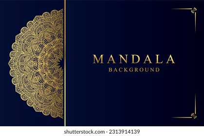 Islamischer Mandala-Designhintergrund, Vektorgrafik