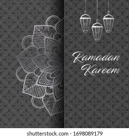islamic mandala design. the luxury of ramadan background, with traditional pattern and lamp