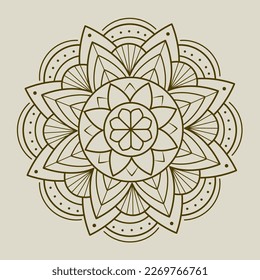 Mandala islámica para el diseño de invitaciones y festividades islámicas