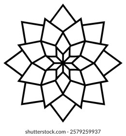 islamic mandala line art vector