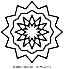 islamic mandala line art vector