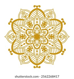 Islamic mandala ornament for Eid or Ramadan decoration. Floral mandala vector art