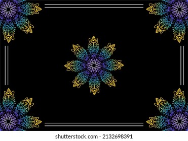 Islamische Mandala-Ornament mit einzigartiger Vektorgrafik
