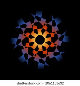 
Islammandalas. Antike dekorative Elemente. Farbverlauf-Farbe. Islamische, arabische, indische, ottomanische Motive.