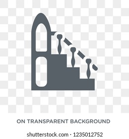 Islamic Minbar icon. Trendy flat vector Islamic Minbar icon on transparent background from Religion  collection. 