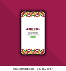 Hintergrunddesign für islamische Landing-Seite