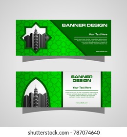 Islamic modern banner design template collection.