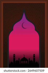 Vetor de design de modelo de cartão de saudação moderno islâmico.  Design de cartaz islâmico, Ramada e Eid.